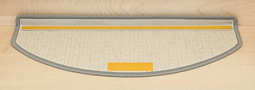 Kettelservice-Metzker® Stufenmatten Treppen-Teppich Astral | Halbrund 65x24cm Trittfläche, inkl. Fleckentferner, Weinrot 15 Stück - 5