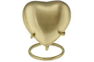 Cherished Urns Polurrian Heart Keepsake Classic Brushed Bronze Adult Cremation Urn