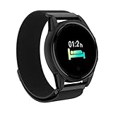 UKCOCO Sport Smart Watch mit GPS Kamera Unterstützung Pulsmesser Stoppuhr Tacho Bluetooth Smartwatch Activity Tracker für Android IOS Telefon (Schwarz)