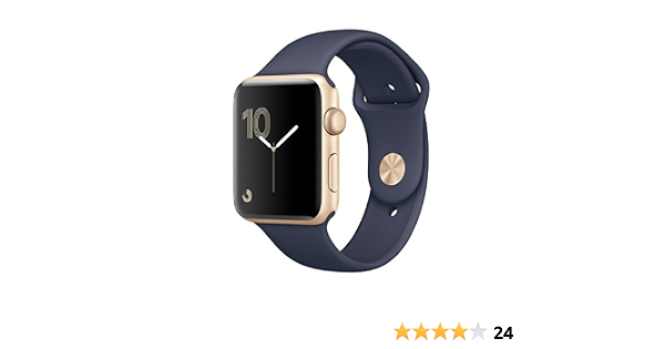 Apple Series 2 42mm Smart Watch (Gold Case, Midnight Blue Band) :  Amazon.in: Electronics