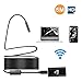 Produktbild Wireless Endoskop, Hizek 5M Wifi Endoscope 2 in 1 PC USB + Micro USB Adapter Million Pixel mit 6 Flexibles LED Biegsame 2.0 Wasserdichte Inspektionskamera für iphone7/6/5 Samsung S7/S7e/S6 usw.