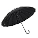 Price comparison product image PLEMO Windproof Umbrella, 55.1 Inch (140 cm) Automatic Oversized Large Stick 16 Ribs Rain Umbrella with Wooden Handle, Durable and Strong Umbrella, Auto Open for Men and Women, Classic Black