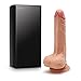 Produktbild Luvkis realistischer Dildo mit Starke Saugfuß, Zwei Layer Silikon, biegbar, wasserdicht, Sexspielzeug Vibratoren für Frauen (7 zoll)