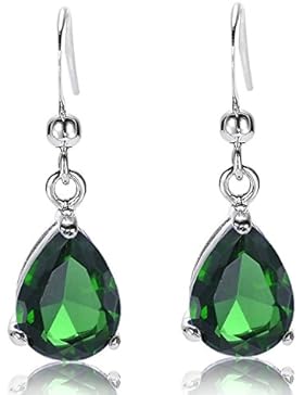 Riva Schmuck Pear Ohrringe Weissgold 18K GP Verlobung Damen Geschenk