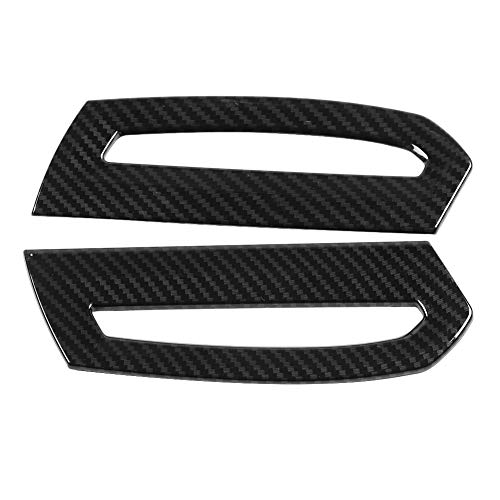 Inside Air AC Conditioning Outlet Vent Cover Trim, 2 pcs Car Carbon Fiber Style Front Side Air Outlet Frame Cover Trim