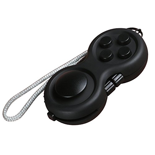 Fidget Spinner, HUANLEMAI New Style Fidget Hand Shank 9 Sides Anti-Anxiety and Decompression Dice Pad Toy for Adult and Kids (Black) Fidget Spinner, HUANLEMAI New Style Fidget Hand Shank 9 Sides Anti-Anxiety and Decompression Dice Pad Toy for Adult and Kids (Black)