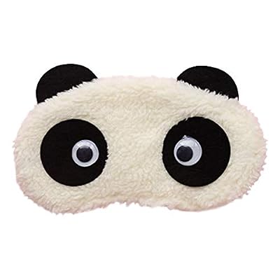 Gespout Masque pour les Yeux Réglable Masques de Sommeil Peluche Dessin Animé Conception de Panda Respirant Masque de Couchage Dormir Sieste Voyage Occlusion Yeux Masque Enfant Adulte Unisexe