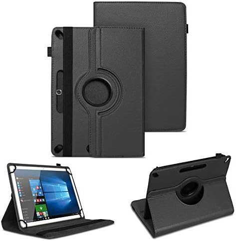 NAUC Tablet Case for Odys Titan 10 Protective Case Universal Faux Leather Stand Function 360° Rotatable Cover Case