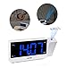 Produktbild Projektion Digitalwecker Nickerchen Sleep Timer 1,8 '' LED Dimmer 12/24-Stunden-Anzeige mit Dimmer-Snooze-Funktion USB Charger,White+Blue