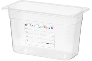 HENDI Contenedor de almacenamiento Gastronorm 1/3 - HACCP - Transparente - 7.8 L - 325x176x(H) 200 mm