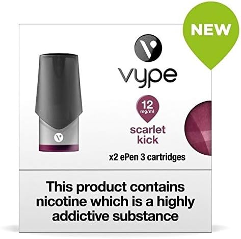 Vype ePen 3 Scarlet Kick is a Blend of red Berries and Cool Mint (12MG)