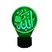 Produktbild Wangzj 3d Illusion Lampe/Led Nachtlicht/Usb Powered / 7 Farben blinkende Touch-Schalter/Kinder Weihnachtsgeschenk/Islamic Muhammad