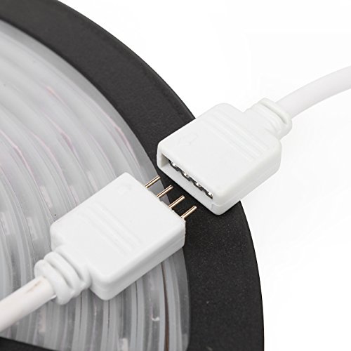 Salcar 5m RGB LED Lichtschlauch mit 300 LEDs (SMD5050), IP67 wassergeschützt/wasserdicht/außen, inkl. 24 Tasten IR Fernbedienung, Controller und 12V 60W Netzteil, 16 Farben auswählbar - 3