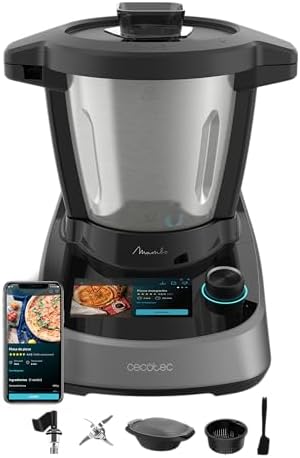 Cecotec Robot da Cucina Multifunzione Mambo Touch Daily. Capacità 3,3 Litri, 37 Funzioni, Display Touch, App Mambo con Ricettario, Bilancia e Caraffa in Acciaio Inossidabile Lavabile in Lavastoviglie