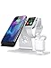Produktbild Bestand [3 in 1 Ständer aus Aluminum für Apple iwatch, Airpods Ladestation, drahtlose Qi-Schnellladestation für iPhone X/ 8 Plus /8/7/6s BZW. Samsung S8 und andere Qi-fähigen Geräten (Silber)
