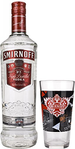 Preisvergleich Produktbild Smirnoff Wodka Red Label mit Glas (1 x 0.7 l)