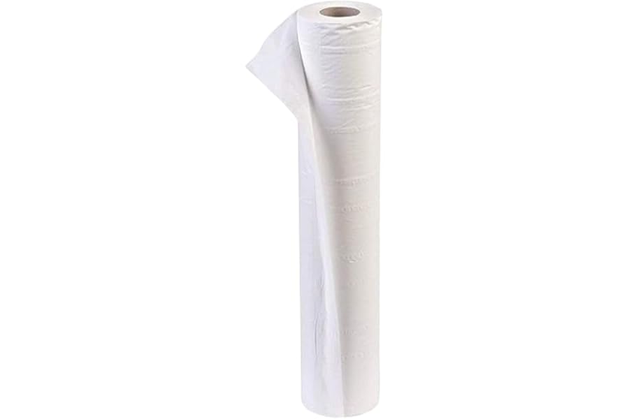 Straame Hygiene White Roll for Professional Use. Disposable & Easy to Set Up Sanitary Solution. Medical & Beauty Environments. 40 m Tear Off White Couch Roll, Individually Wrapped Paper Roll (1)