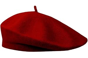 GIDWRIY Baskenmütze Damen,Baskenmütze Einfarbig,Barett Damen Wolle,Barett Künstler Klassische,Basken Mode,Künstler Mütze,Baskenmütze Mit Kaschmir,Barett Französischer,Franzosen Mütze Barrett