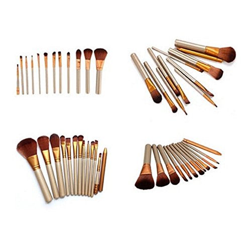 Naked3 12Pcs Professionelle Bambus Griff Make-up Pinsel Set Kabuki Powder Foundation Blush Gesicht Pinsel Kosmetik Pinsel Kit mit Box - 6