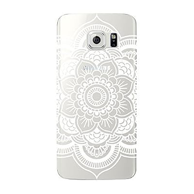 Novago Galaxy S7 NOVAGO® Coque transparente souple ultra slim avec impression pour Samsung Galaxy S7 (Rosace Blanche)