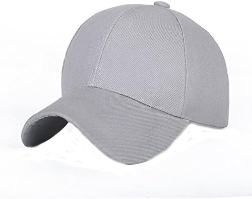 Zeafin Baseball Cap Sports Sun Outdoor Washing Pure Color Simple Adjustable Man Woman Couple Hat Grey