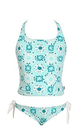 Costume Bagno Bambina 3 Pezzi - Tankini + Pantaloncini + Slip | Poliestere, Multicolore - Foto 9