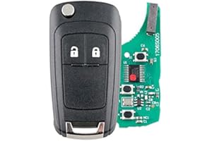 KUYUANSU Llave remota de Coche de 2 Botones DIY para Opel/Vauxhall Astra J Corsa E Insignia Zafira C 2009-2016 433MHz PCF7926