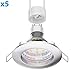 Price comparison product image Parlat LED Recessed Ceiling Spotlight CIRC Chrome Mat GU10 1,7W 140lm Warm White, 5 Pcs