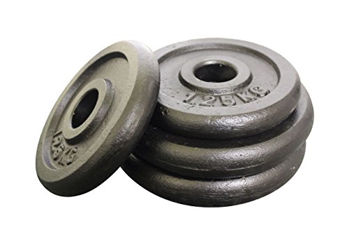 Gewichte-Set, olympisch, aus Gusseisen, 20 kg, Schwarz - 4