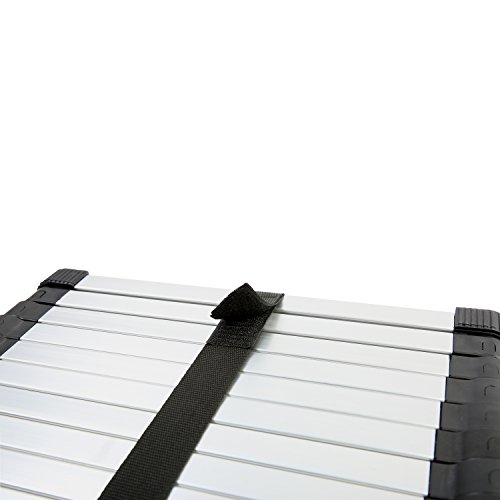 TRESKO® Aluminium Teleskopleiter Anlegeleiter in 3 Größen 2,60 Meter – 3,20 Meter – 3,80 Meter | Norm EN131| SGS geprüft (3,20m) - 5