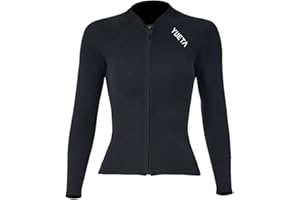 Wenlia Chaqueta de Manga Larga de Traje de Neopreno de 2 mm, Cuero de Buceo, Buceo, Surf, Snorkel, Top de natación
