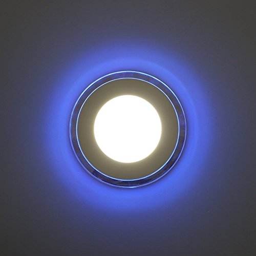 Preisvergleich Produktbild Amzdeal 15W LED Panel Deckenleuchte, Durchmesser 160mm, neutralweiß+blau