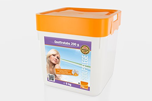 Chlor Quattro-Tabletten Multifunktion 200gr. 5kg langsamlöslich / Preis pro kg nur 4,20 €