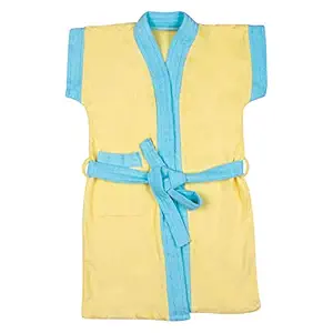 Kids Bath Gown Bathrobe Bath Towel Bathing Accessories for Baby boy or Baby Girl 3-4 Year Color Yellow
