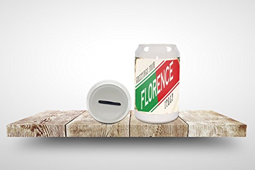 Spardose Fernweh Stadt Florenz Italien Keramik bedruckt - 2