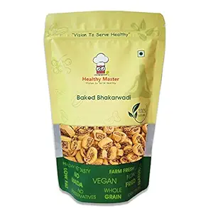 Healthy Master- All Natural Baked Bhakarwadi, ( 250 gm) | Crunchy, Light and Flavourful | Helps in Weight Loss | Calcium Rich Vacuum Cooked | Crispy& Tasty Healthy Snacks- Munchies | Oil Free (250 gm)