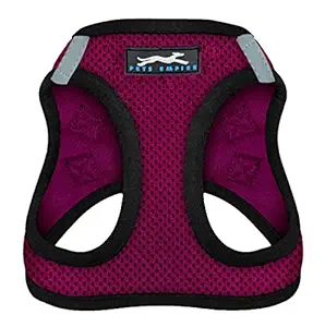 Pets Empire All Weather No Pull Step-in Mesh Dog Harness with Padded Vest -Maroon Color (M (Chest: 16 - 18 ) Inch)