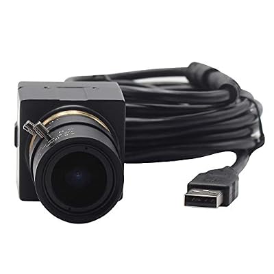 ELP Webcam Faible éclairage 1080P Grand Angle Réglable 2.8-12mm Vario Objectif Low Illumination Mini Caméra 1/2.9 pouce IMX322 Caméra Web pour Linux / Windows / Android