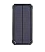 Produktbild Dual USB Port Solar Ladegerät 10000mAh Portable Power Bank mit LED Taschenlampe für Handys und andere USB Geräte , black