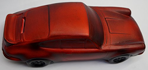 Sparschwein (03) Spardose Auto „Porsche“ Rot/Braun - 4