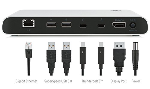 Elgato Thunderbolt 3 Dock inkl. 50 cm Thunderbolt-3-Kabel, 40Gb/s, lädt MacBook Pro mit bis zu 85 Watt auf, Unterstützung für zwei 4K-Monitore, 2x Thunderbolt 3 (USB-C), 3x USB 3.0, separate Tonein-/Ausgänge, Gigabit Ethernet, Aluminumgehäuse, für Mac - 4