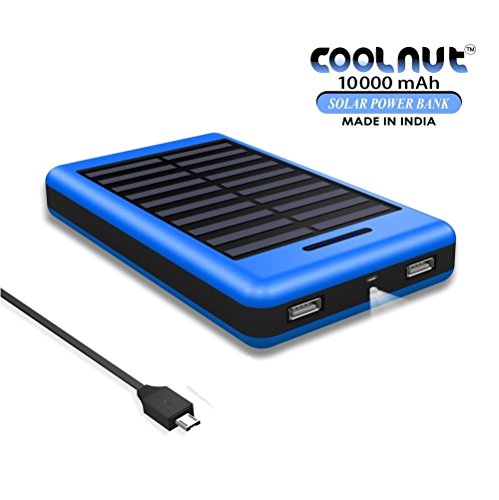 COOLNUT CMSPBS-19 Solar Power Bank 10000mAh for Smartphone RS.999 (64.00% Off) - Amazon