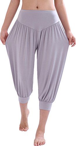 HOEREV® Frauen-Super Soft Modal Spandex Harem Yoga Pilates Capri Hose