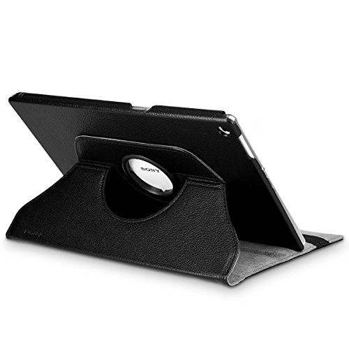 kwmobile Hülle für Sony Xperia Tablet Z – 360° Standfunktion Case Tablet Schutzhülle Kunstleder – Smart Cover Tabletcase Schwarz - 2