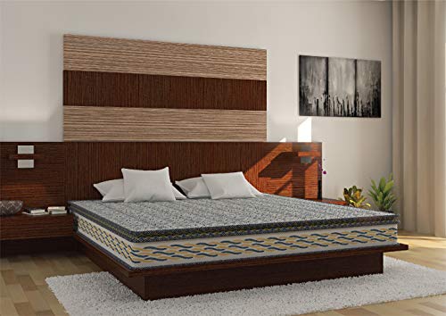 Centuary Mattresses PIXEL 7-inch Queen Size Memory Foam + Profiled Foam Mattress (Grey, 78 x 60  x7)