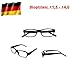 Produktbild GiXa Mann und Frau Lesebrille mit Stärke +1,5 +2 +2,5 +3 +3,5 +4 Dioptrien / dpt Lese Brille Sehhilfe Lesehilfe Sehstärke Glas Stärke Schwarz (Stärke +1.5)