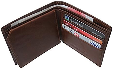 Quality Tan Leather Mens RFID Wallet. One of the Safest Wallets in the UK.