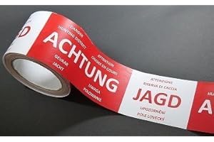 PRIOTEC Absperrband "ACHTUNG JAGD", 75 mm x 100 m