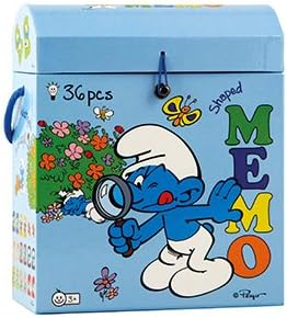 Barbo Toys 8350 Barba Toys 36 Pieces The Smurf Shaped Memo Game, Multi-Color