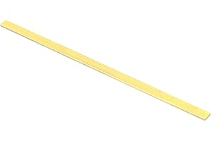 PATIKIL 1/8 x 1/2 x 12" H59 Brass Flat Bar, Solid Flat Mill Stock for Crafting Maintenance Electrical Architectural Decoration, Brass
